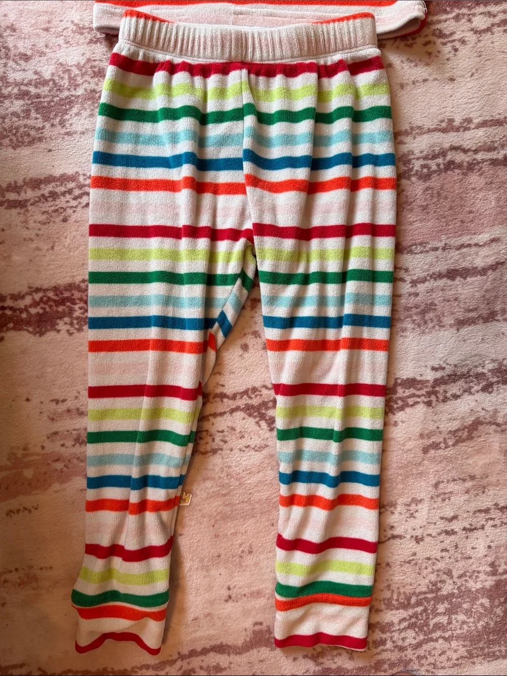 Kids Long Sleeve Rainbow Stripe Pajama Set - Multicolor